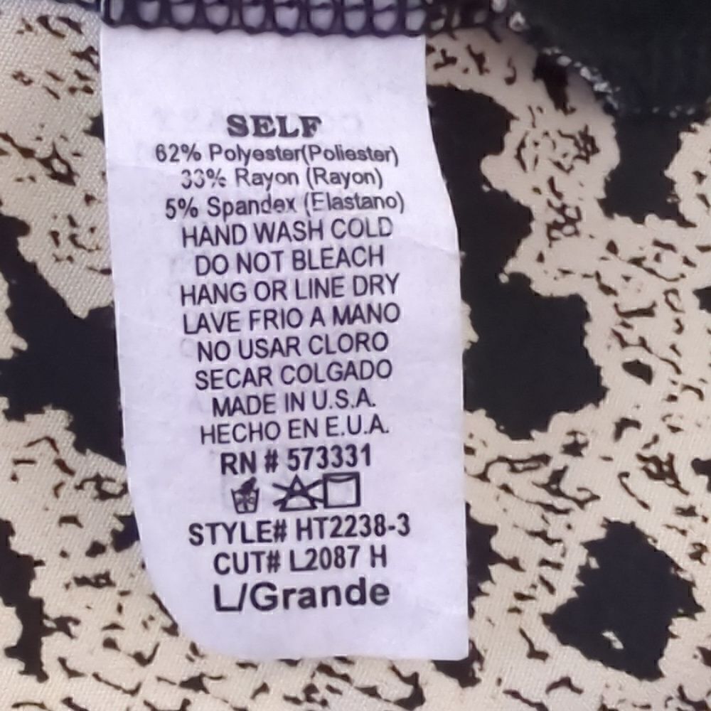 NWT Self Black and Cream Blouse - Picture 6 of 6